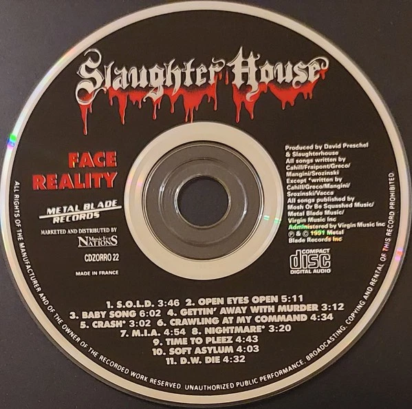 Slaughter House - Face Reality CD Album CD Rock Thrash 029 - Bild 3 von 4