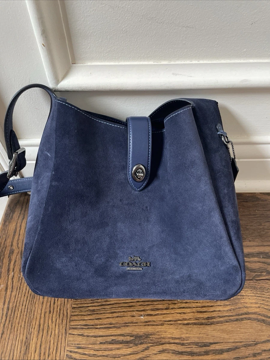バッグ COACH One-Shoulder Bag Suede Blue Coach Women's Suede Exterior Blue Bags & Handbags for Women for