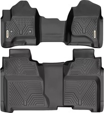 Floor Mats Liners For 2014-2018 Chevy Silveradosierra 1500 Crew Cab Bench Seat