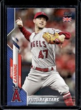 2020 Topps UK Edition Griffin Canning Blue #/75 Angels