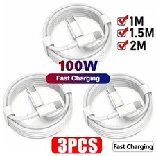 3PCS 100W C Cable PD Fast Charging For iPhone17 15 15Pro Huawei Samsung Xiaomi