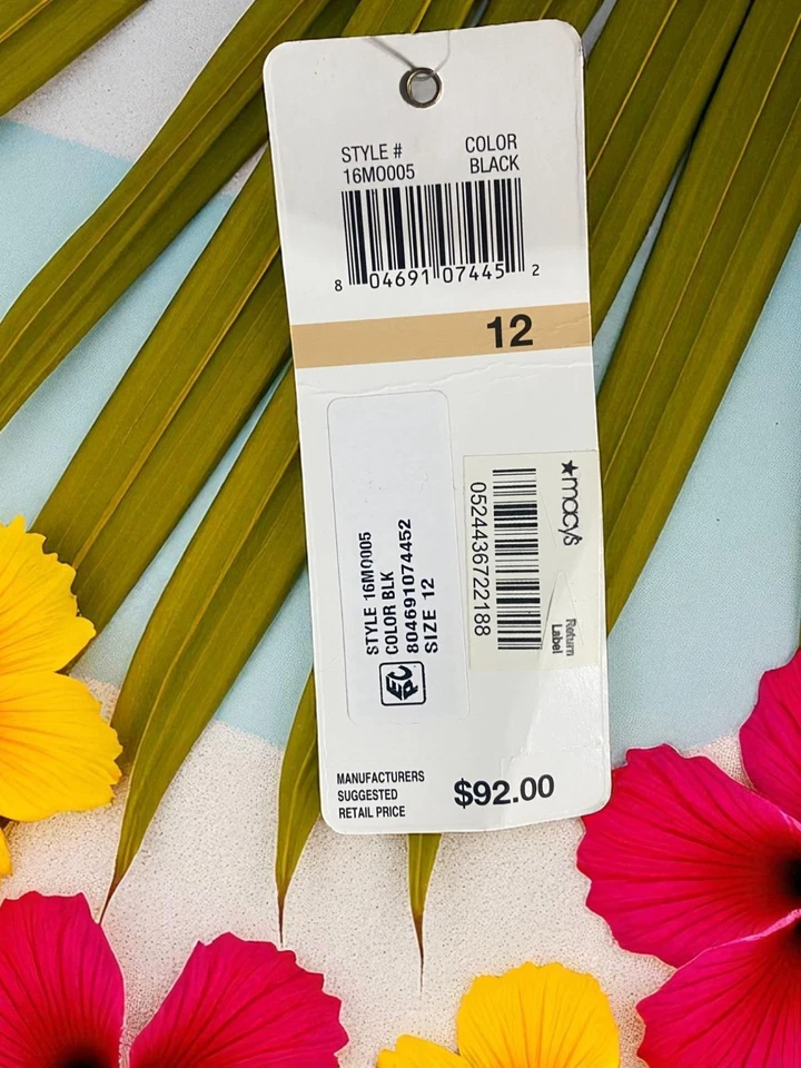 Anne Cole Black Strapless Swimsuit Women's Size 12 Black One Piece New With Tags - Image 4 of 4