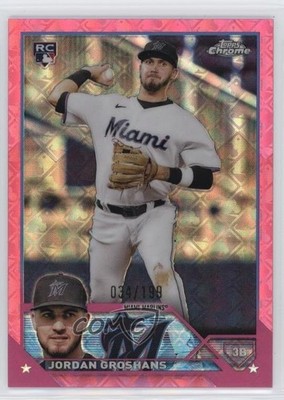 2023 Chrome Logofractor Edition Pink Refractor Jordan Groshans Rookie RC 19n6