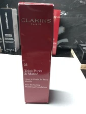 Clarins Pore Perfecting Matifying Foundation, 1 oz / 30mL, 03 Nude Honey NIB