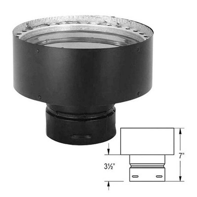 DURAVENT PELLETVENT 4'' to 6'' Double Wall Chimney Adapter, Black #4PVL-X6 **