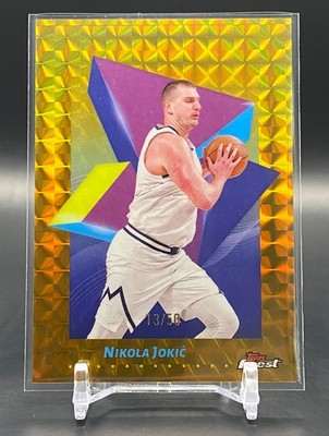 Nikola Jokic 2024-25 Topps Finest Gold Geometric Refractor #/50 Nuggets #25