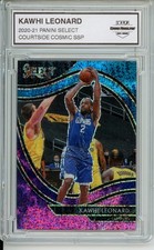 2020-21 PANINI SELECT #208 KAWHI LEONARD COURTSIDE COSMIC PRIZM SSP