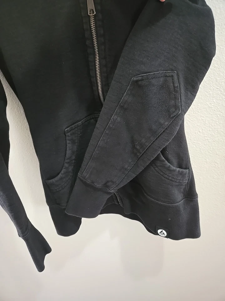 American Giant Heavy Duty Zip Up Womens Black Hoodie Small - Image 4 of 4