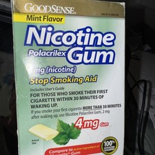 110 Good sense Nicotine Gum Stop Quit Smoking Habit Aid 4 mg Mint Flavor see pic