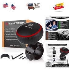 BL Steering Wheel Knob Spinner - Universal Non-Slip Fit, ABS  Silicone Fini...