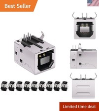 USB Female Type-B Port 4-Pin Right Angle PCB DIP Jack Socket 10 Pack by