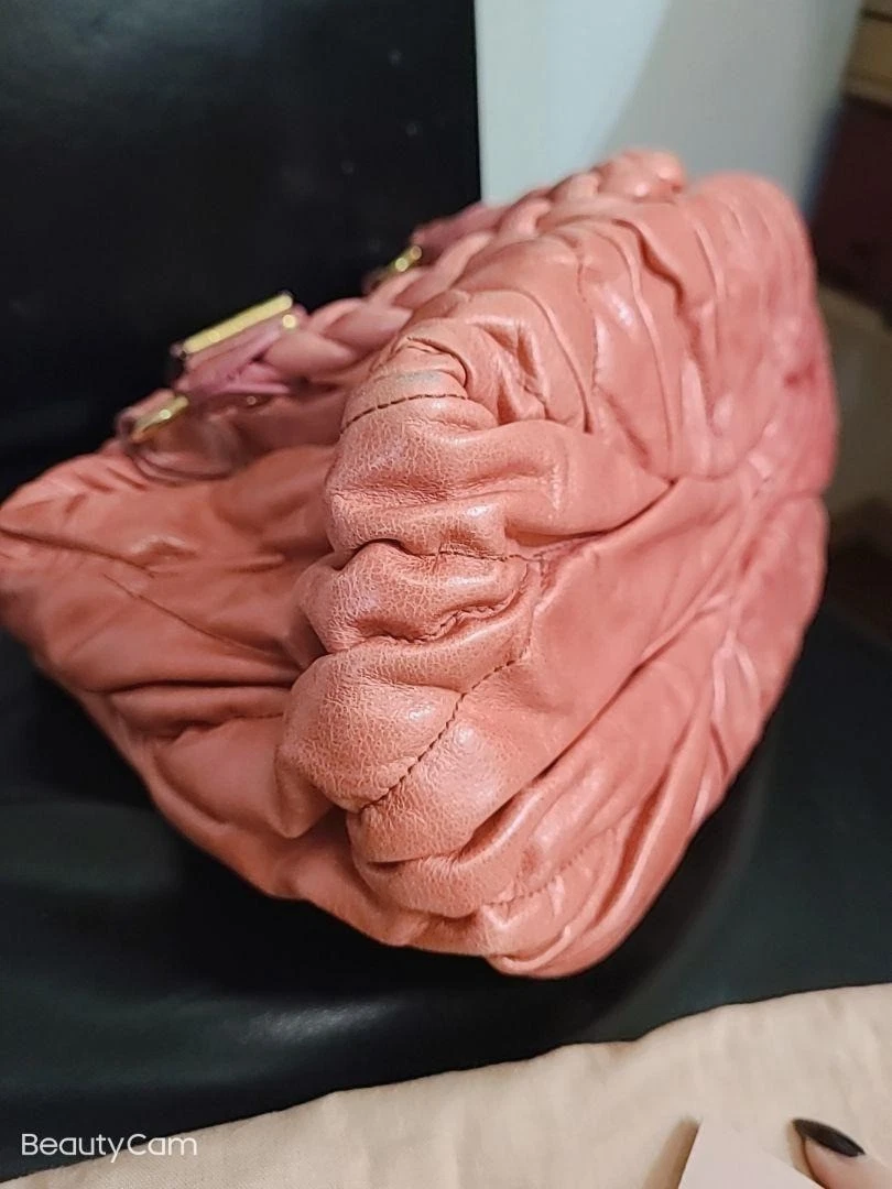 Borsa Miu Miu Matelasse tracolla pelle rosa USATA originale #S2283