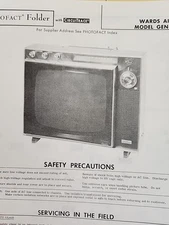 Sams Photofact Repair Service Parts Manual For Wards Airline GEN-11469A