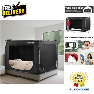 Comfortable Twin Bed Tent - Washable Portable Canopy for Cozy Indoor Relaxation