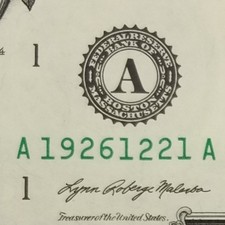 Birthday Anniversary Note December 21, 1926 Serial Number Dollar U.S. 2021 A A