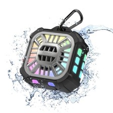 IP67 Waterproof Bluetooth Speaker, Shower Speaker Portable Small Clip-on, Mul...