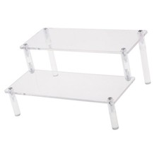 Acrylic Cosmetics Storage Rack Detachable Model Figures Display Stand 2-Tier