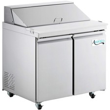 36" 2 Door Stainless Steel ADA Height Refrigerated Sandwich Prep Table