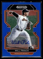 2022 Panini Prizm Draft Picks Base Autographs Prizms Blue #173 Will Frisch