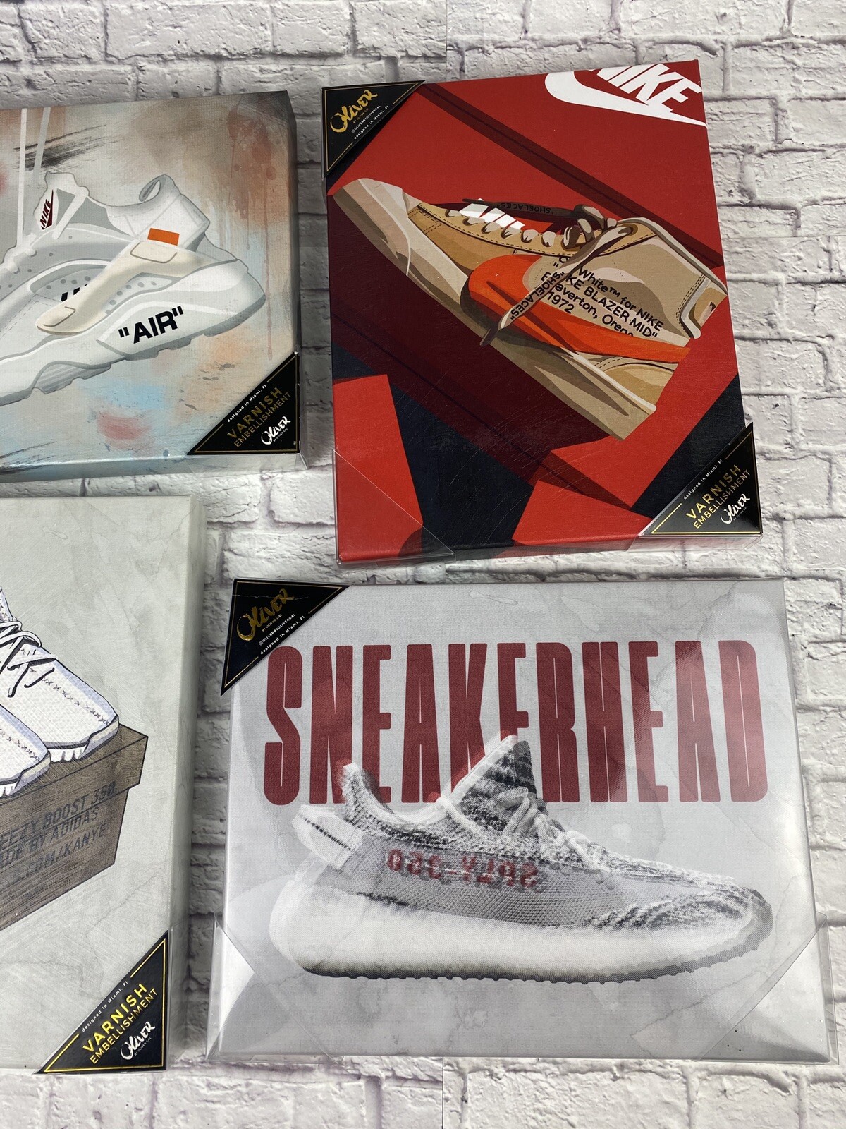 OFF WHITE X NIKE Sneaker Nike Blazer Yeezy Boost bianco sporco tela 14x11