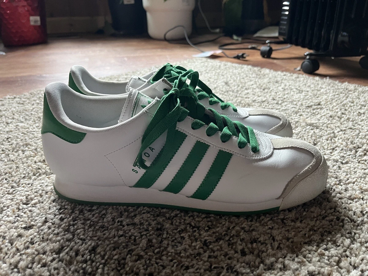 Adidas samoa best sale green and white