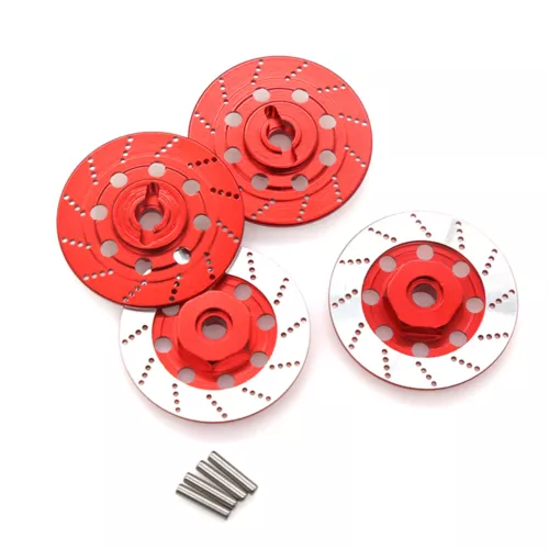 Pinza de disco de freno de llanta hexagonal roja de 12 mm 4 piezas para 1/10 RC Drift Touring Car EE. UU. - Imagen 7 de 9