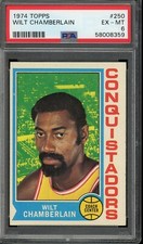 1974 Topps Basketball #250 Wilt Chamberlain PSA 6
