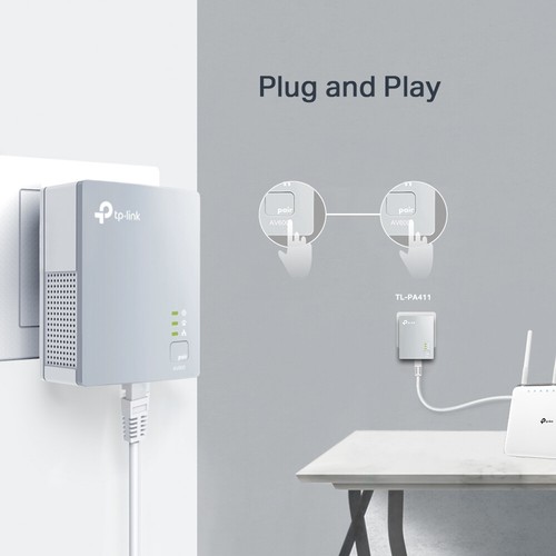 * TP-Link PA411KIT 600 Mbit/s Ethernet LAN biały 2 sztuki V4 - Zdjęcie 3 z 5