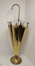 Vintage Copper And Brass Umbrella Stand Mid Century Hollywood Regency 26"H/ 11"W