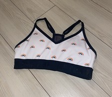 Pink Victorias Secret Ultimate Lightly Lined Sports Bra Rainbows Womens S Small