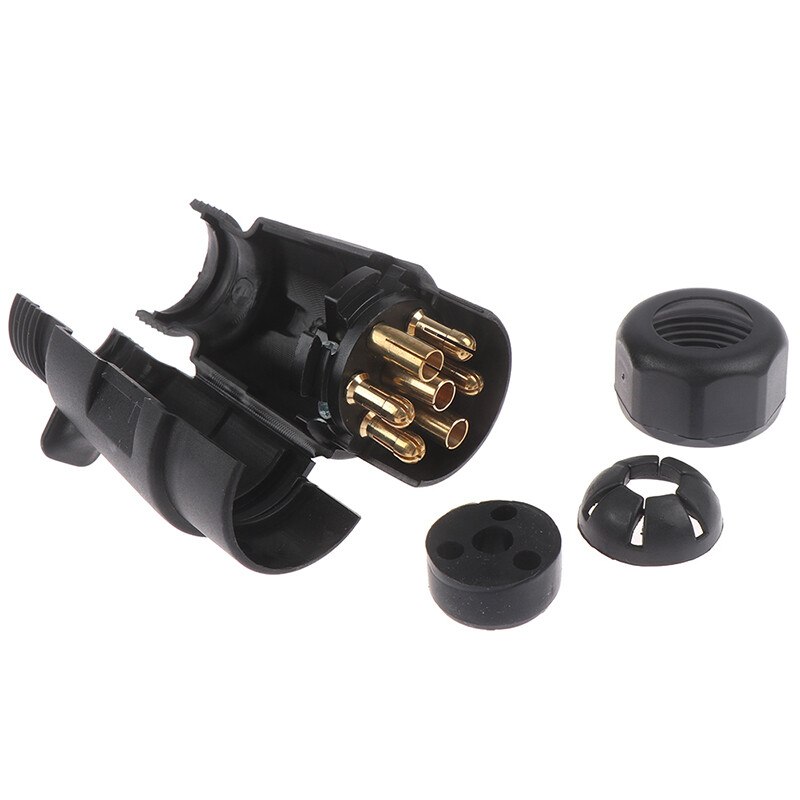 12V 7 Way Round Standard European Car Plug Connector 7 Pin Socket Plugs