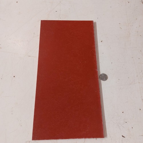 GPO3 Electrical Red Fiberglass Sheet 3/16 thick 13 3/8 in x 6 1/2 in board.
