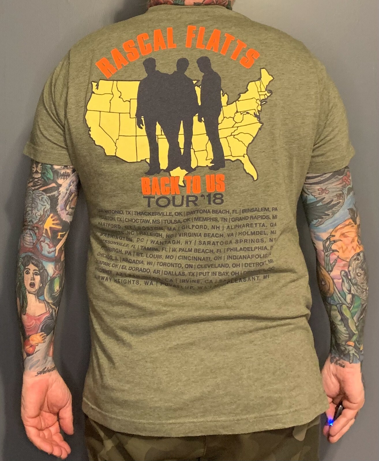 Custom Rascal Flatts Song Shirt Rascal Flatts Back To Us 2018 Tour Band Shirt T Shirt (Large) Country ...
