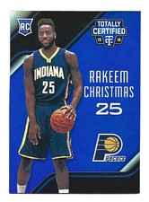 /99 Mirror Blue 2015-16 Panini Totally Certified Rookies Rakeem Christmas #193