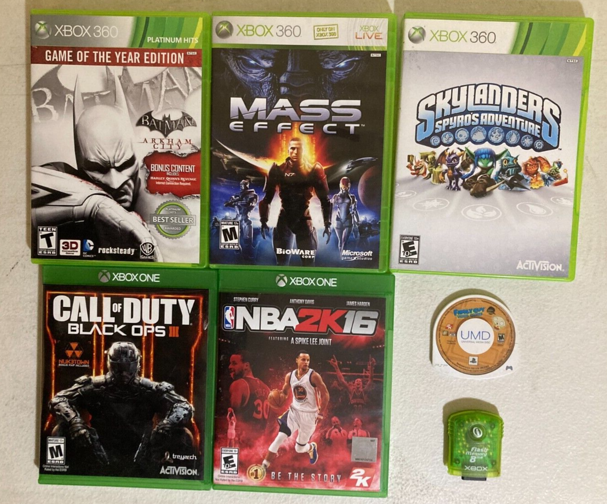 Lot of 7 Xbox one-Xbox 360-8MB Flash & Wii UMD Disc Video Lot of 7 Xbox one-Xbox 360-8MB Flash & Wii UMD Disc Video