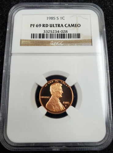 1985 S 1c Lincoln Memorial Proof Cent-NGC PF69RD (Red) Ultra Cameo 