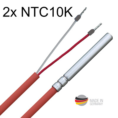 2 Stück NTC10K  NTC 10K Temperaturfühler Temperatursensor Widerstandsthermometer