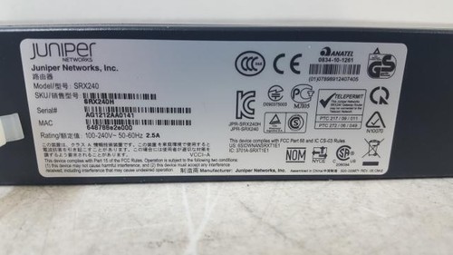 Juniper Networks SRX240 Services Gateway High Memory Security Firewall - Picture 6 of 6