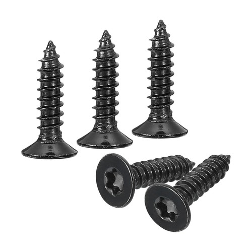 40Pcs M5 x 20mm 304 Stainless Steel Flat Head Torx Screws Fit T25 Bit, Black