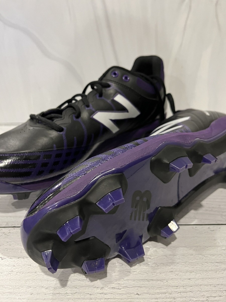 New Balance Mens 4040 Black/Purple Baseball Cleats Size 12.5