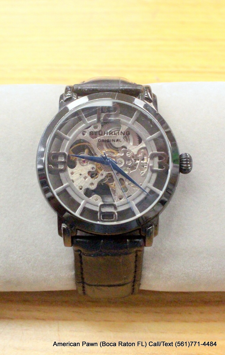 Stuhrling Men's Skeleton Automatic Watch Cal ST-90050 Krysterna
