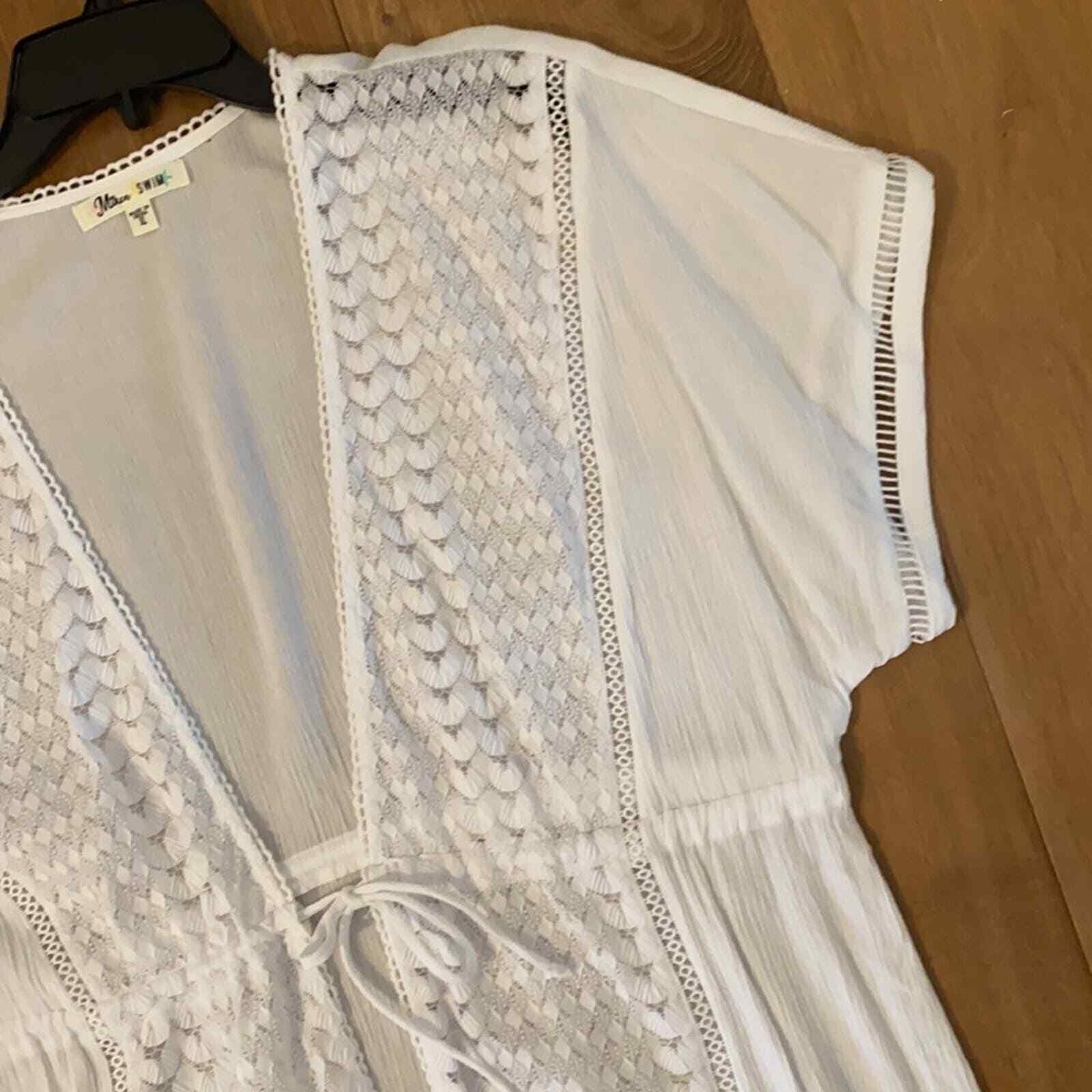 Miken Swim White Bathing Suit Coverup XL | eBay