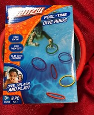 Spring Summer Toys Banzai Pool Time Dive Rings 6-Pack