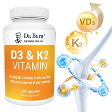 Dr. Berg Vitamin D3  K2 -MCT Oil, Magnesium, Zinc, Bone Health  Muscle Support