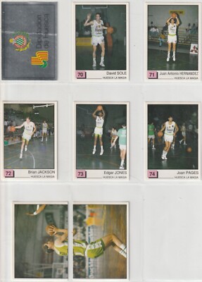 Huesca La Magia 1991 Panini Basket Liga ACB Sticker 8-Card Complete Set