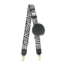 Wide Replacement Straps for Handbags with Coin Purse - For Over Shoulder Zebra