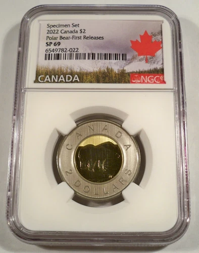 2022 $2 CANADA NGC SP 69 POLAR BEAR SP69 SPECIMEN MINT SET