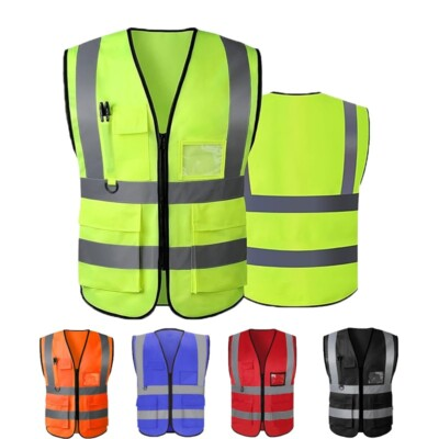 #ad High Visibility Reflective Safety Vest for Men Women Work Construction Vest $10.89