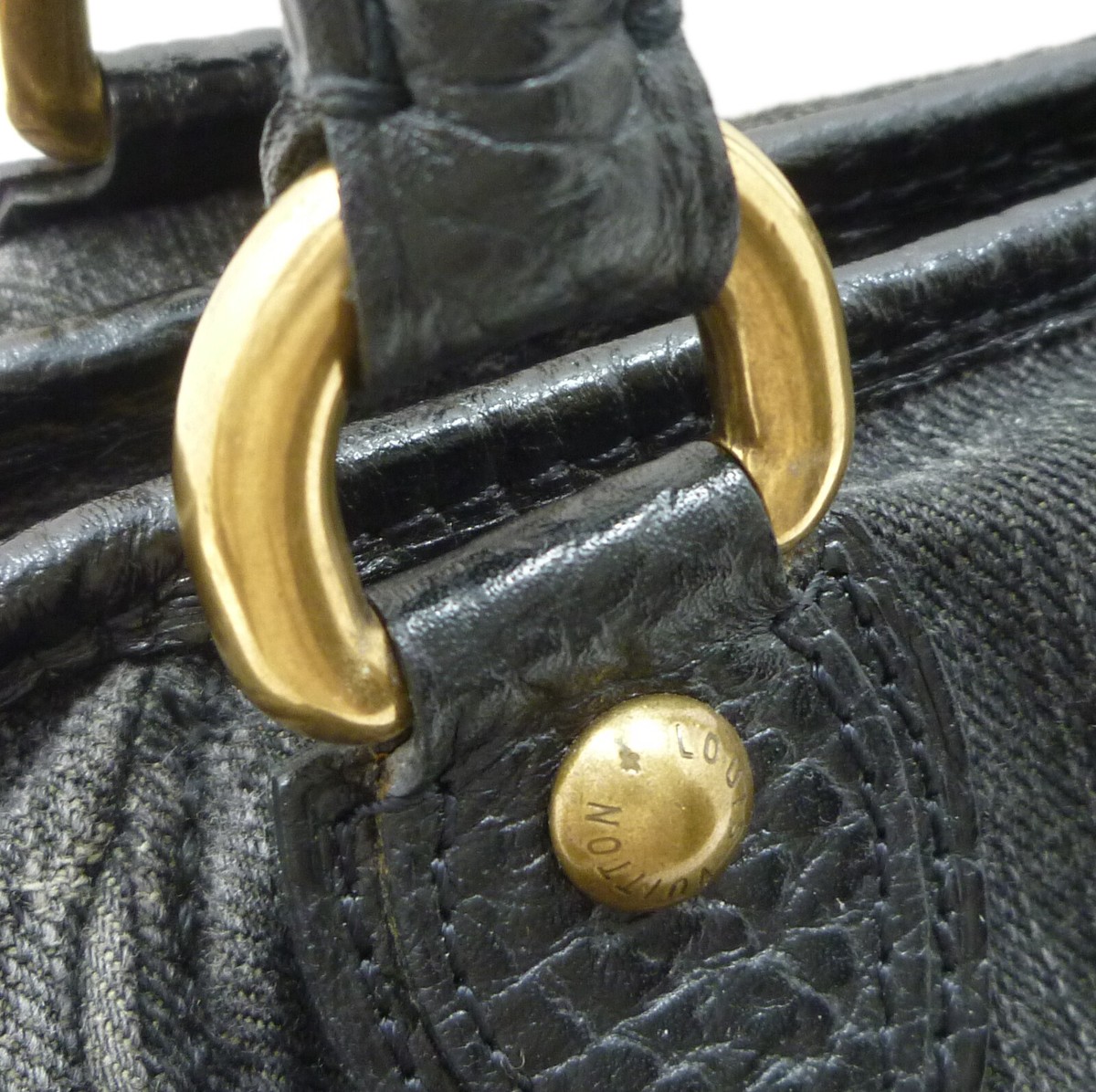 Auth LOUIS VUITTON Neo Cabby MM Monogram Denim Shoulder Bag Auth LOUIS VUITTON Neo Cabby MM Monogram Denim Shoulder Bag
