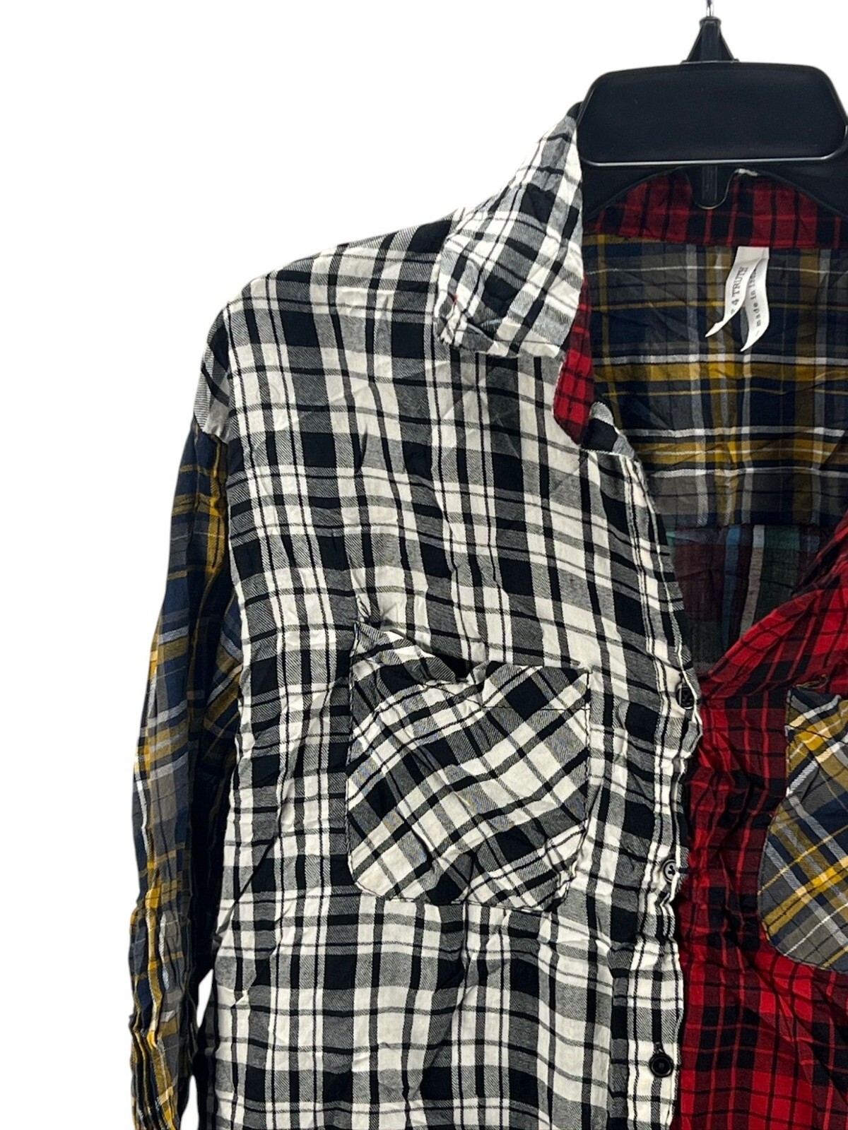 Live 4 Truth Patchwork Plaid Button-Up Shirt Mult… - image 5